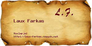 Laux Farkas névjegykártya